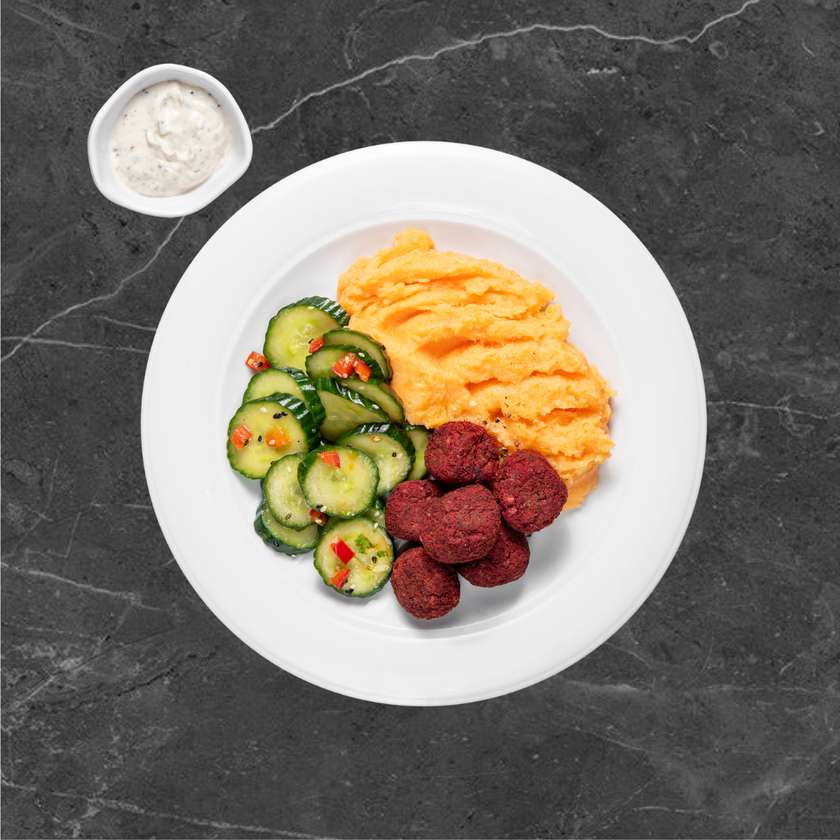 Veganiški burokėlių rutuliukai