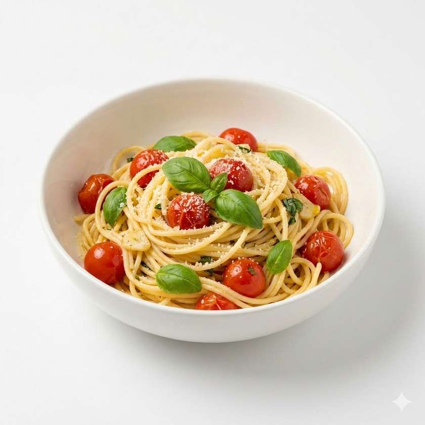 Makaron ze Świeżymi Pomidorami i Bazylią