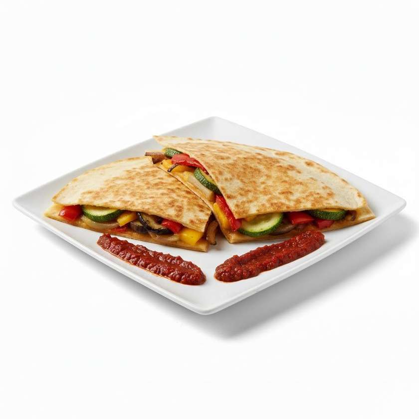 Quesa with grilled vegetables
