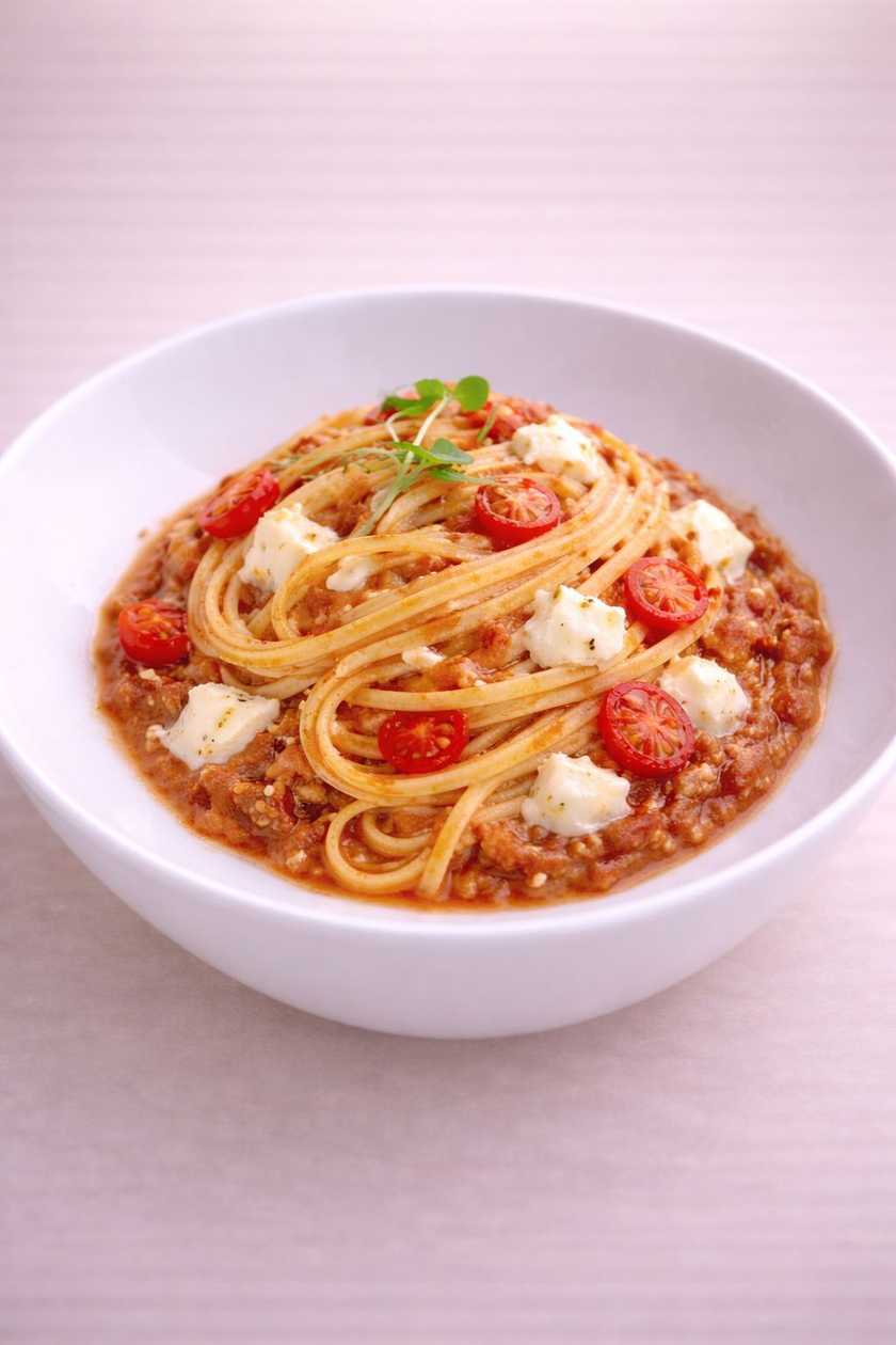 Pasta al pomodoro e mozzarella