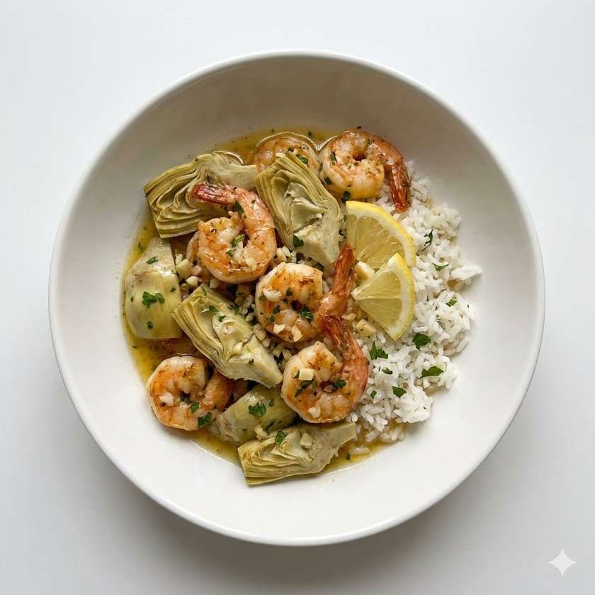 Krewetki Smażone na Maśle Czosnkowym