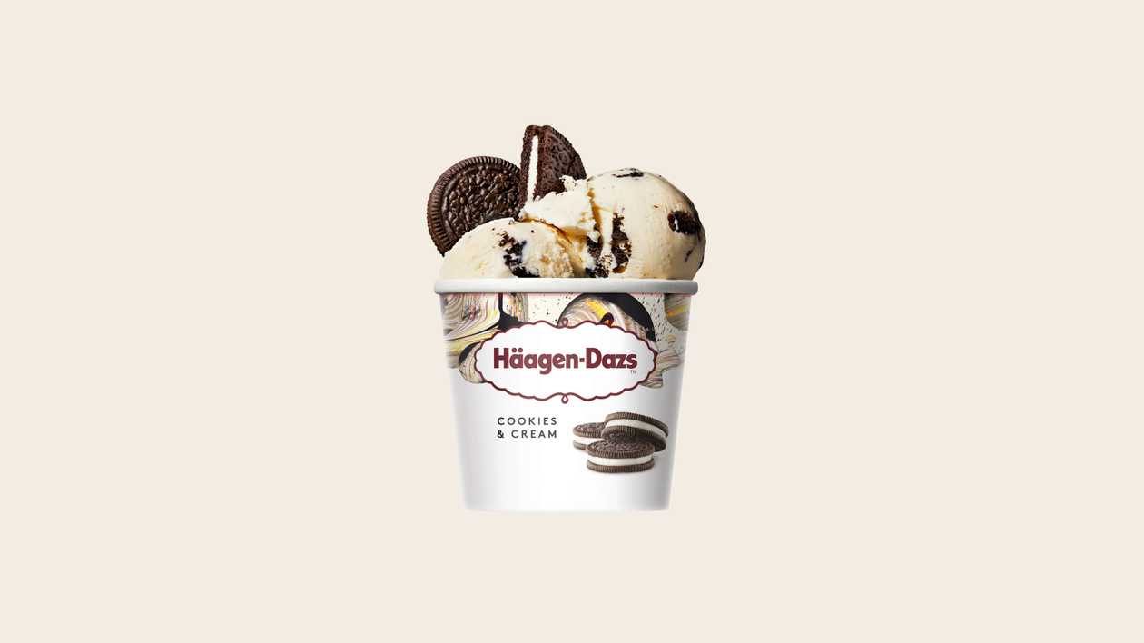 Gelado Haagen Dazs Cookies & Cream