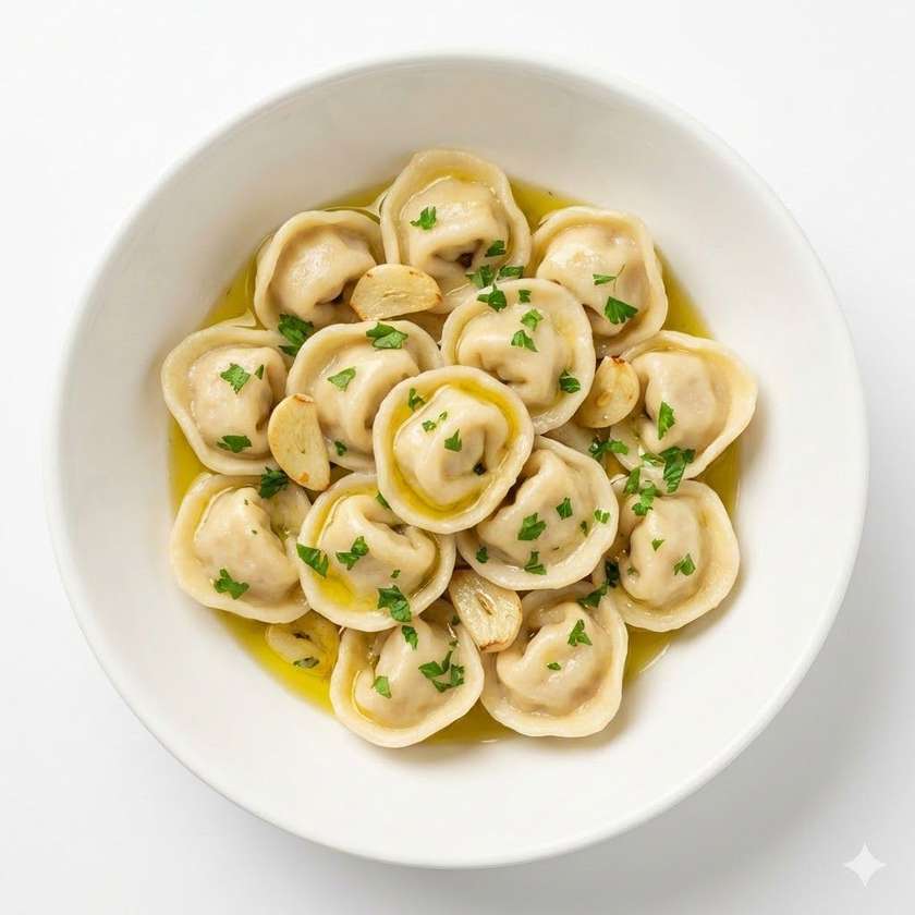 Ravioli z Oliwą z Oliwek i Czosnkiem