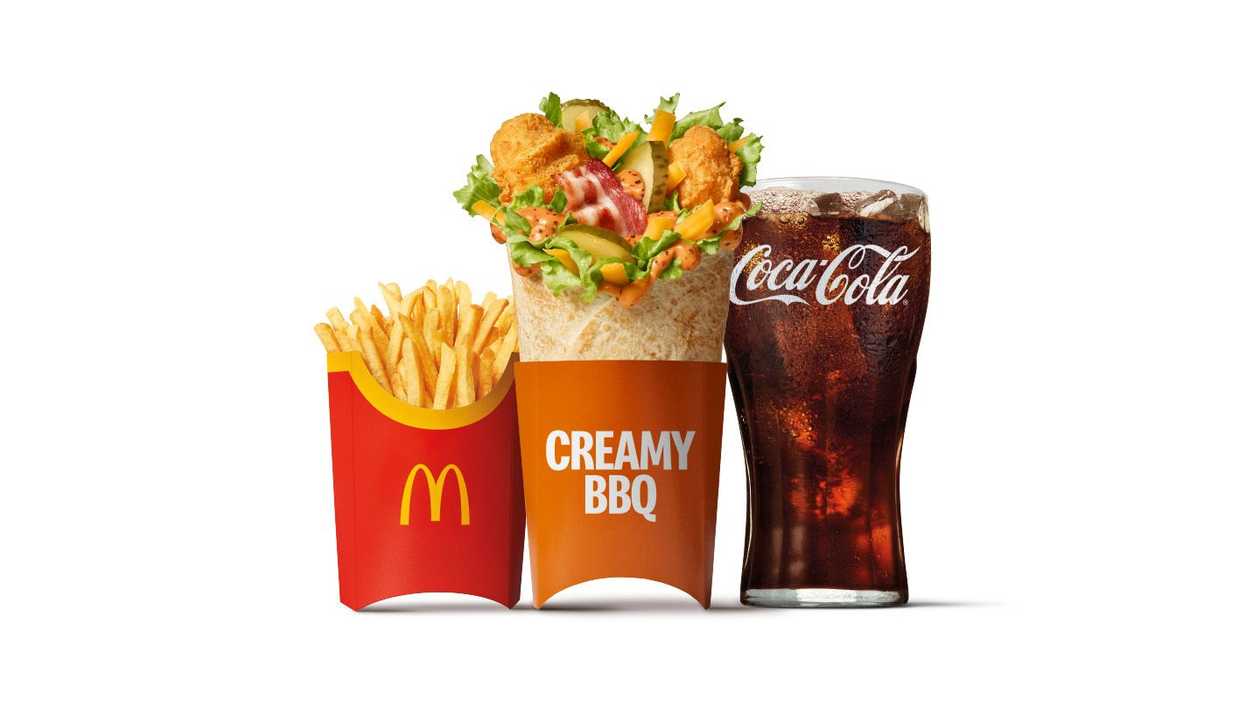 Creamy BBQ Chicken McWrap Large Meal