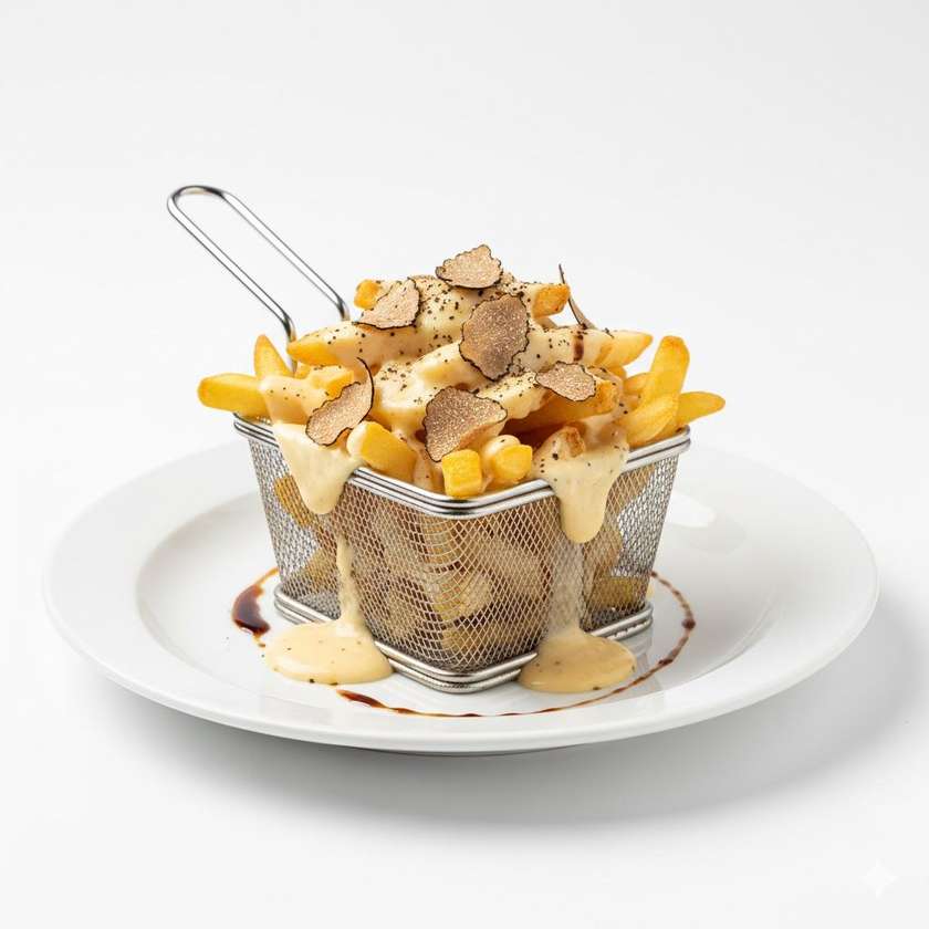 French fries with Parmigiano Reggiano cheese sauce