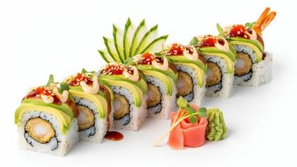 URAMAKI TEMPURA EBI SHRIMP/ CAMARÃO (8pcs)