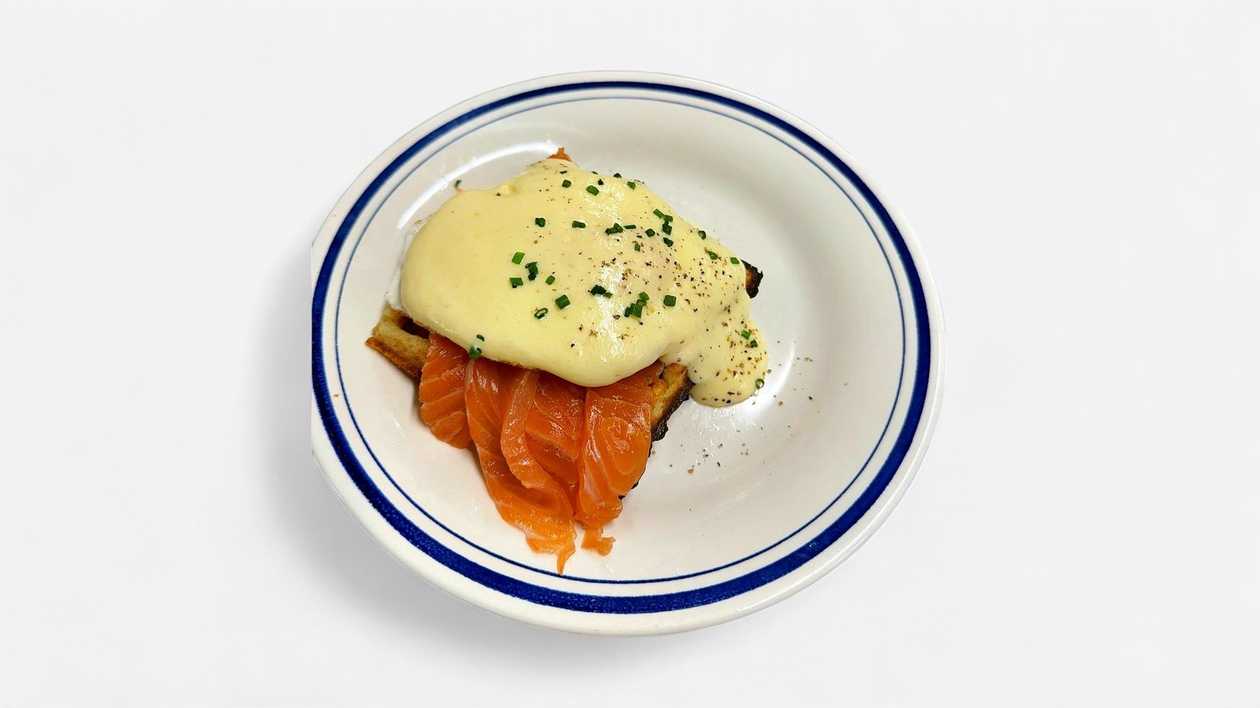 Potato Waffle with Salmon