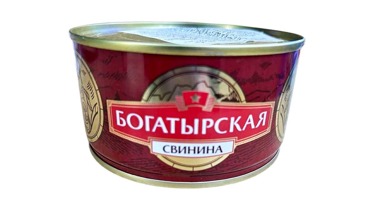 Canned Pulled Pork "Bogatyrskaya" 325 G