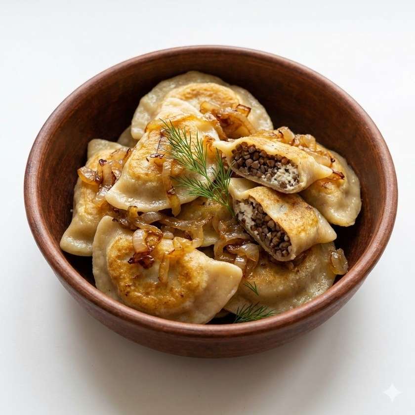 Pierogi z Kaszą Gryczaną i Twarogiem