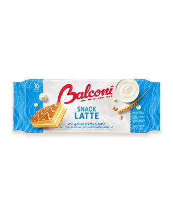 Balconi Snack Latte με Γέμιση Κρέμα Γάλακτος 10 τεμ. 280 γρ.