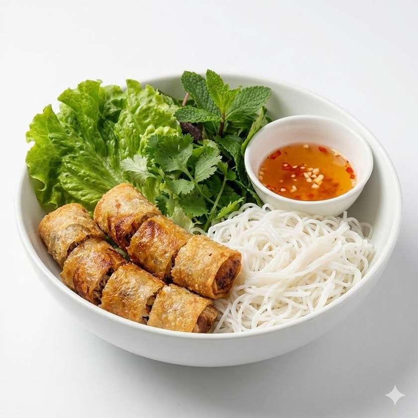 Bún nem - Sajgonki smażone w zestawie