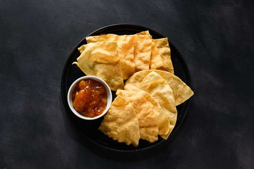 Poppadums with Mango Chutney