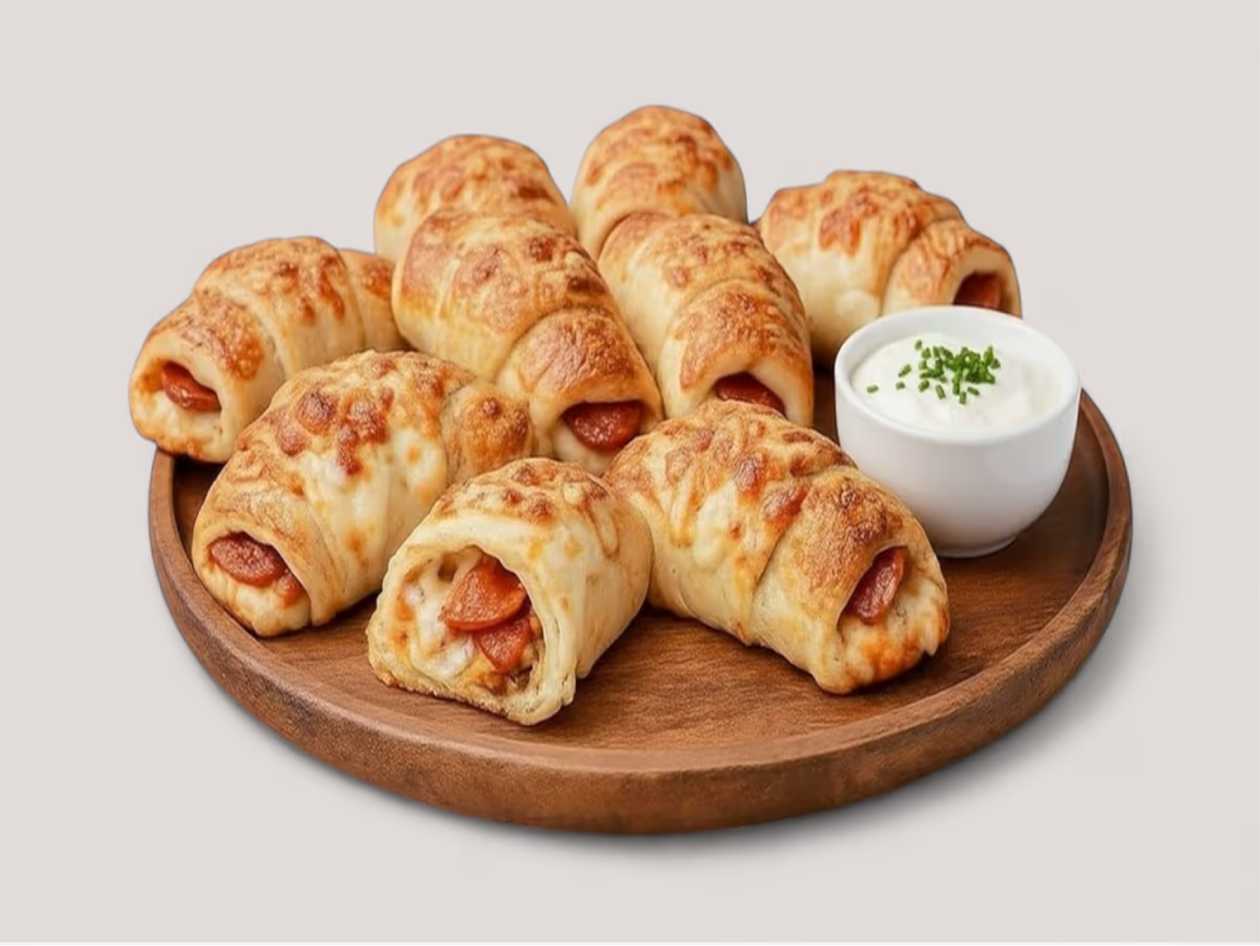 Bosorkine Pizza rožky so šunkou