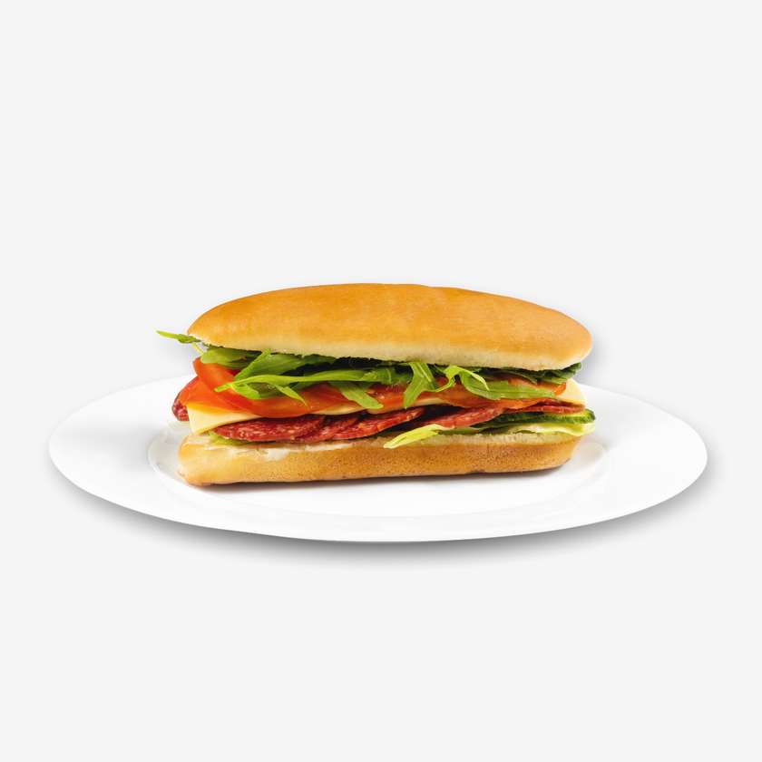 Salami and Pickled Cucumber Sandwich