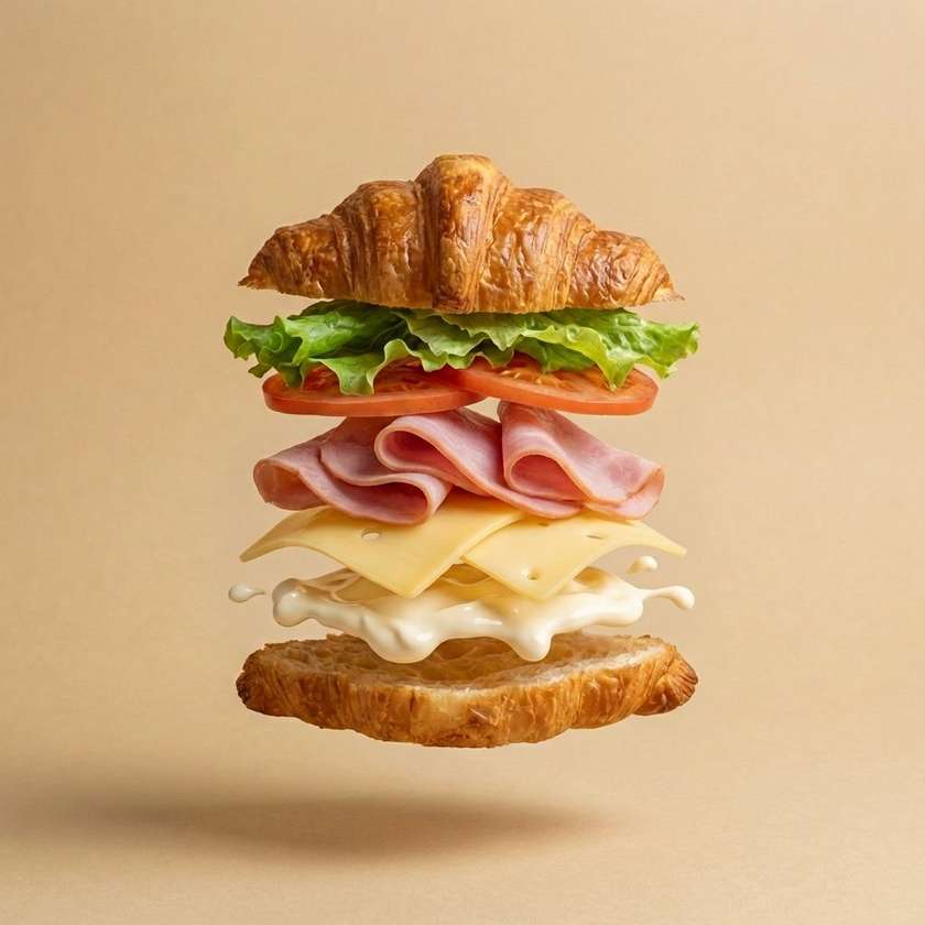 Ham and cheese croissant