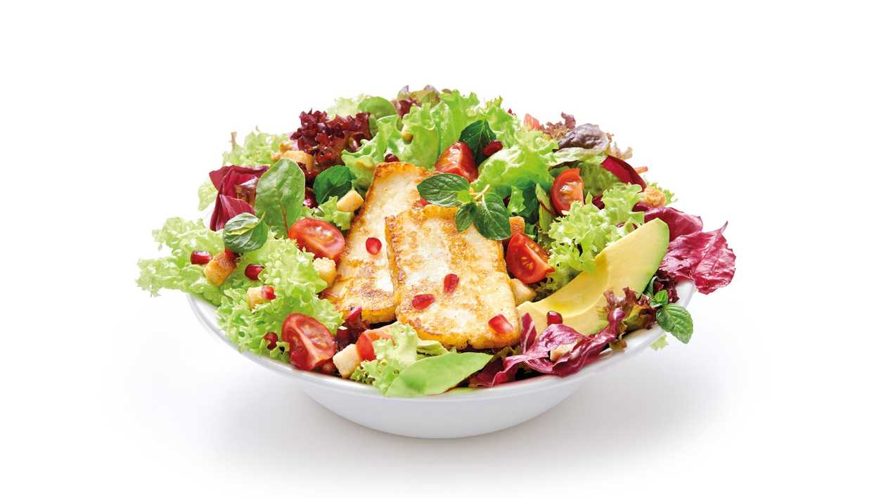 Avocado Halloumi Salad