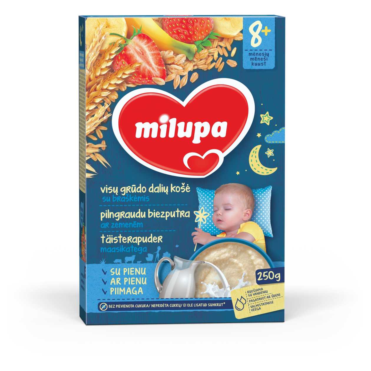 Täisterapuder Milupa maasikatega  8k+ 250g