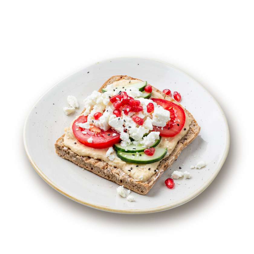Veggie Hummus Toast