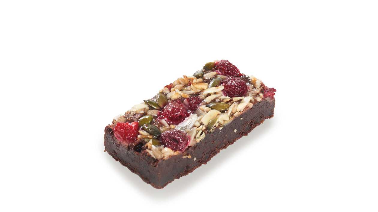 Malinové brownie s mandlemi