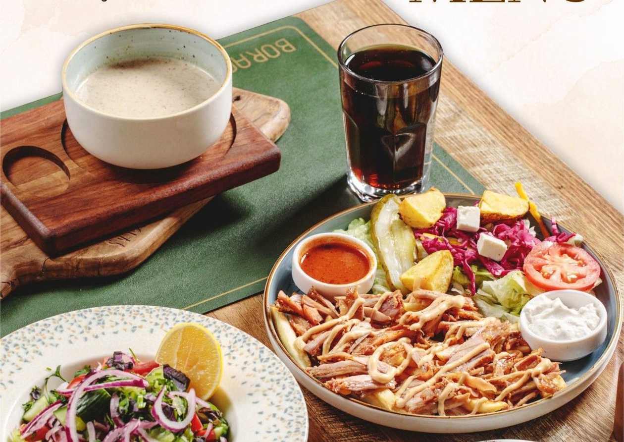 Business lunch ( Xırt-xırt toyuq dönəri,şorba,salat,içki )