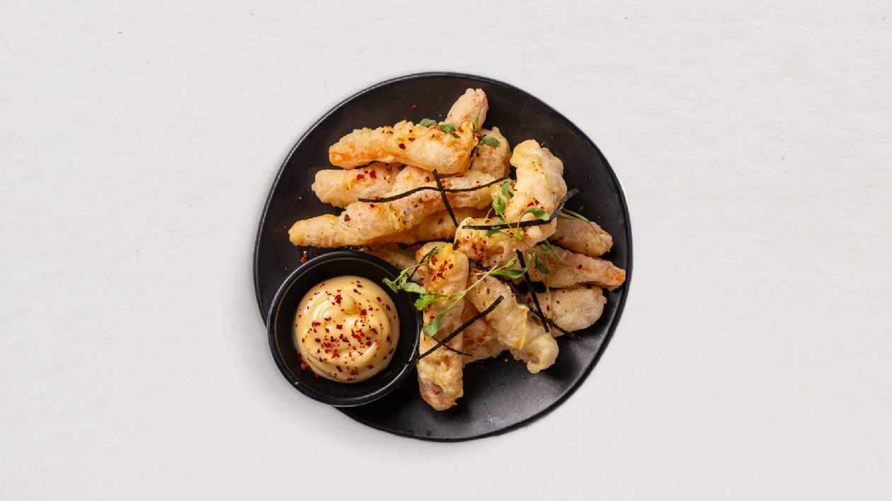 350. Sweet Potato + Red Pepper Tempura