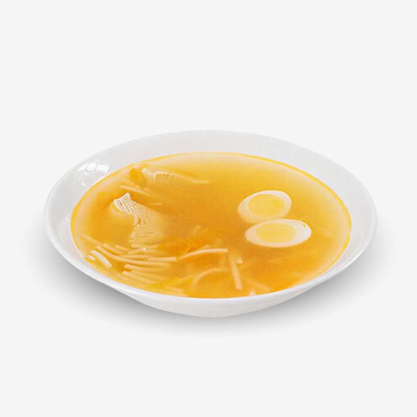Chicken Broth with Quail Egg