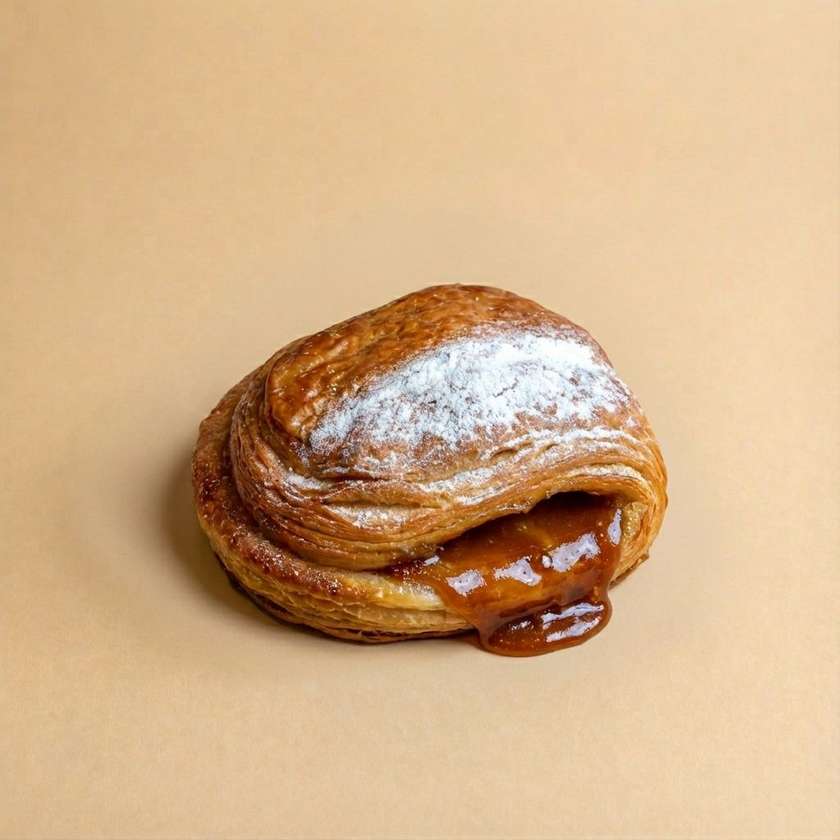 Apple-caramel bun