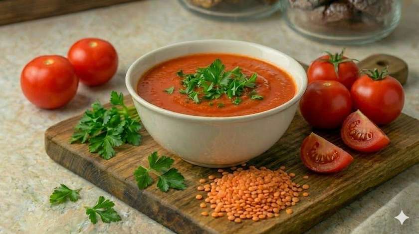 Tomati-läätse supp