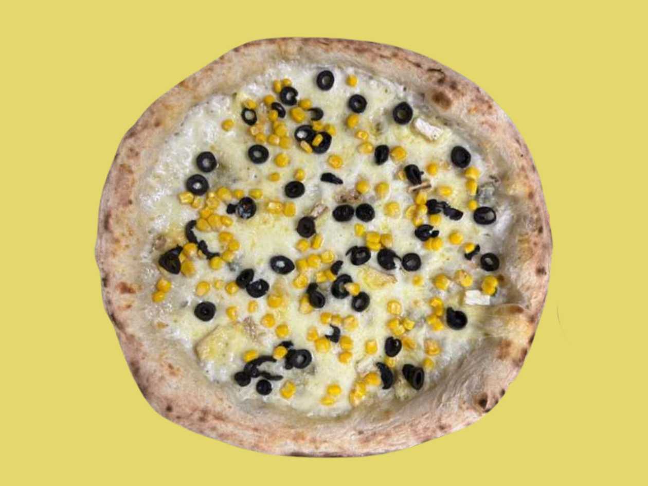Black and Yellow Pizza