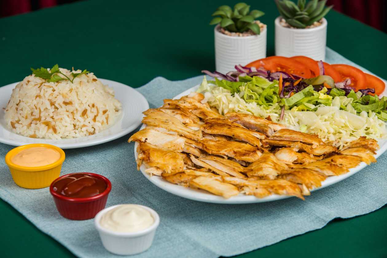 Small plate menu with chicken rice