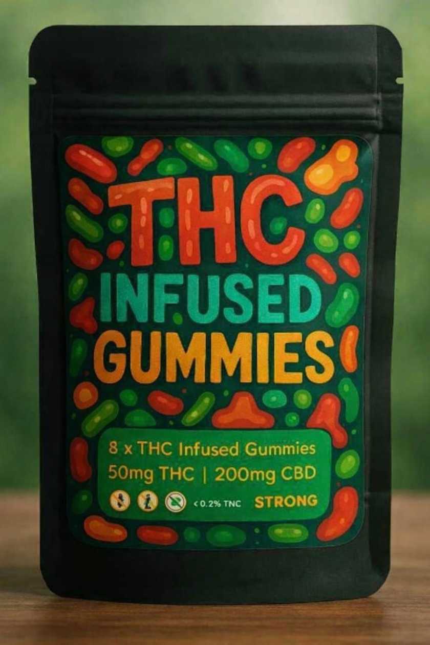 50MG THC Infused Gummies – Strong