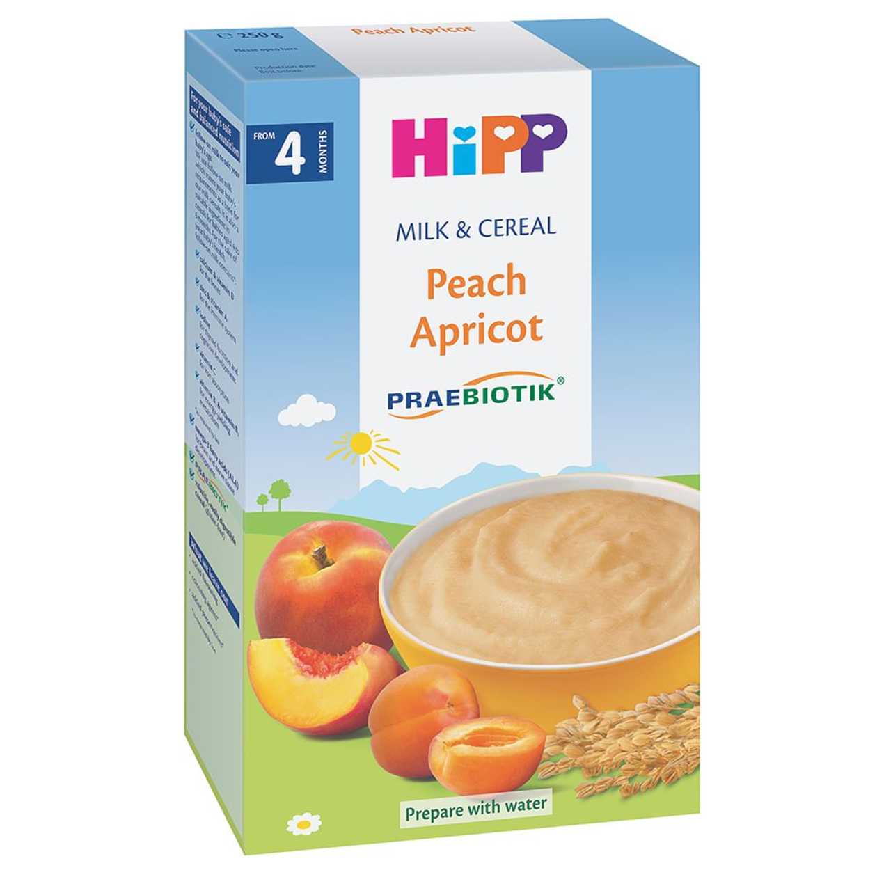 Cereale Hipp cu piersici si caise, de la 4 luni, 250 g