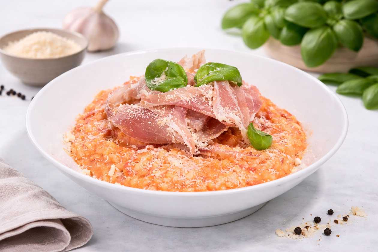 Risotto Pomodori prosciutto