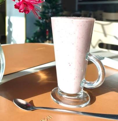 Smoothie de Banana e Morango