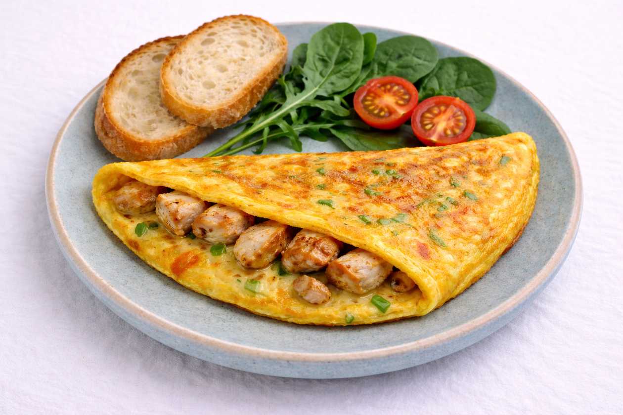 Омлет з куркою