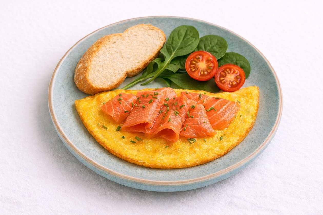 Олмлет з лососем
