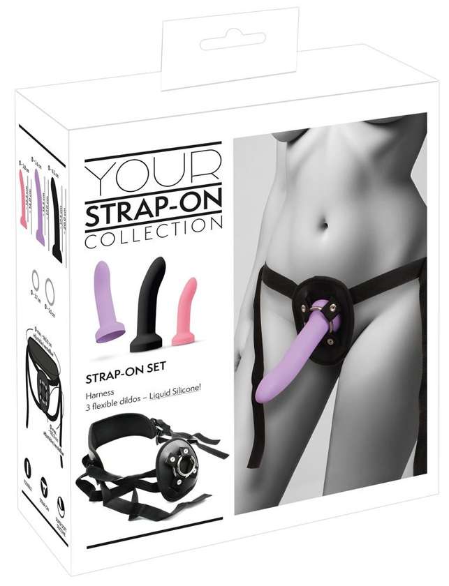 Strap-On Kit 3 Dildos Silicone HL5003946