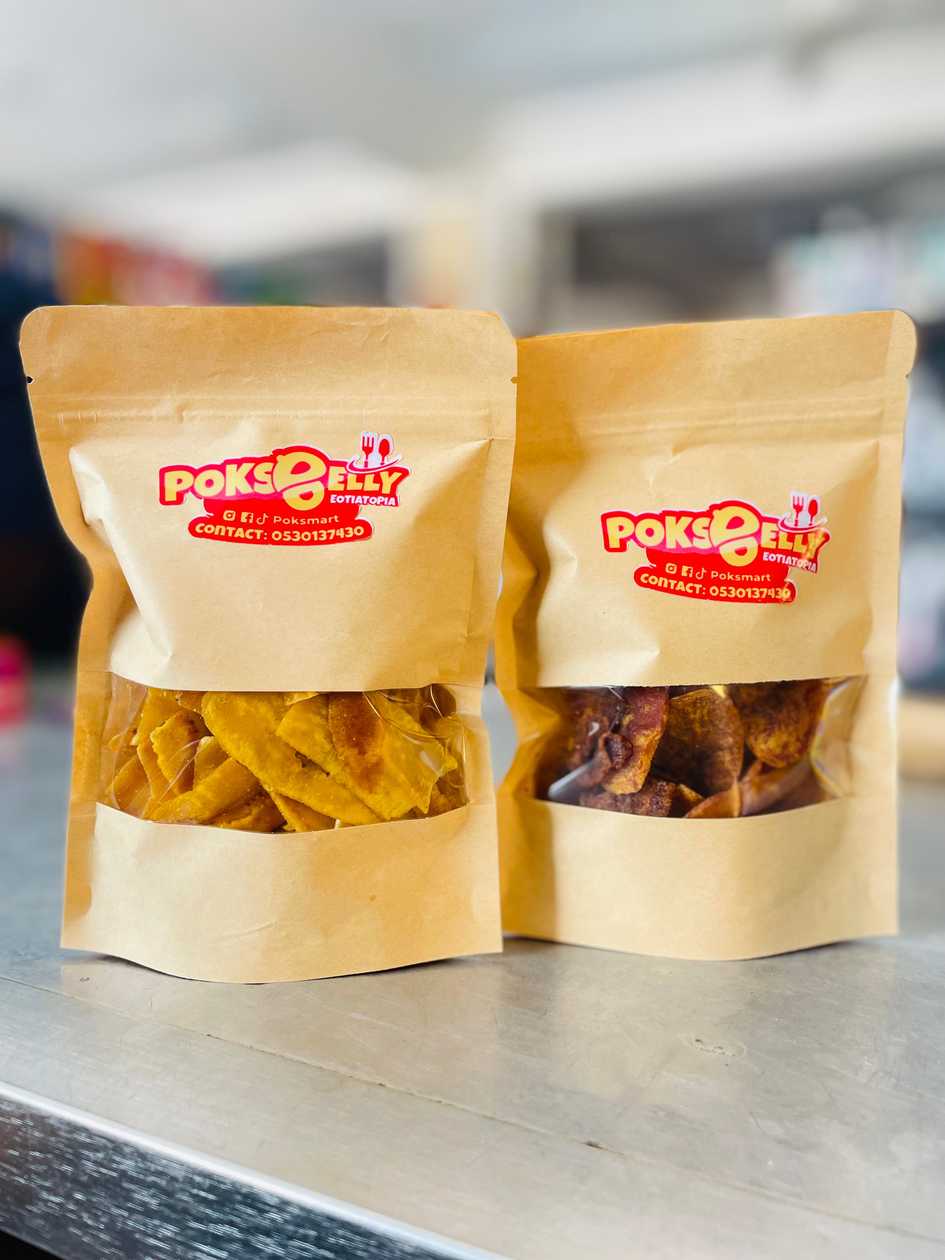 Crispy Plantain Chips Freshly sliced