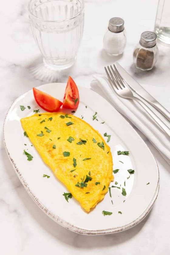 Omelette with Cheese and Onion