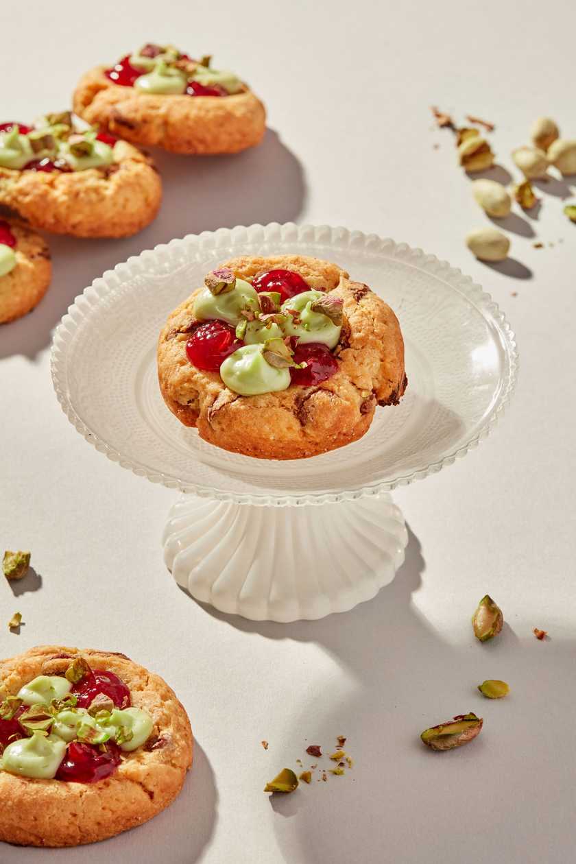 Cookies cu zmeura si fistic