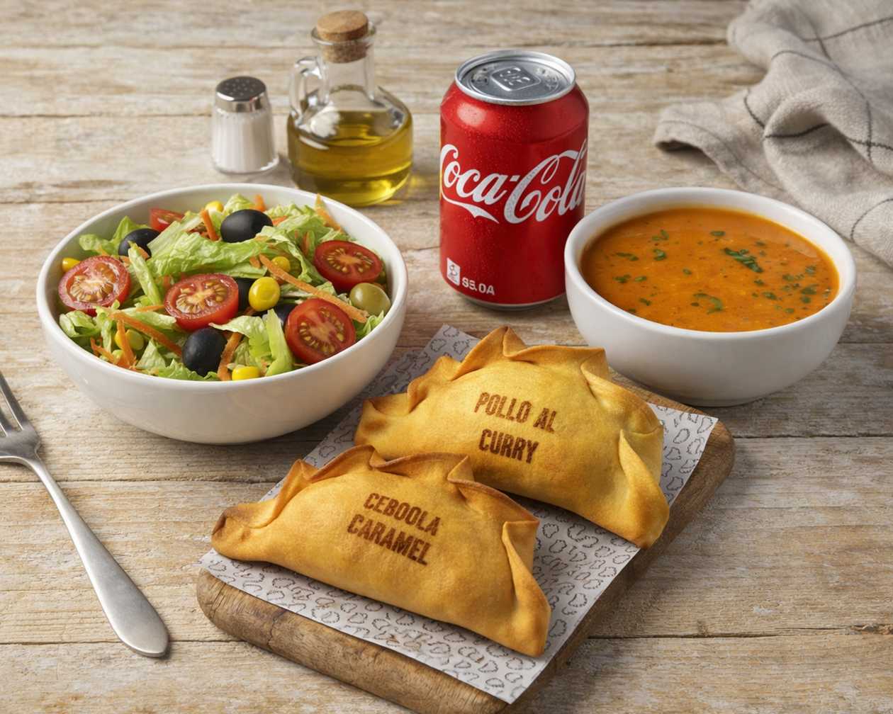 2 Muns + Bebida + Sopa ou Salada