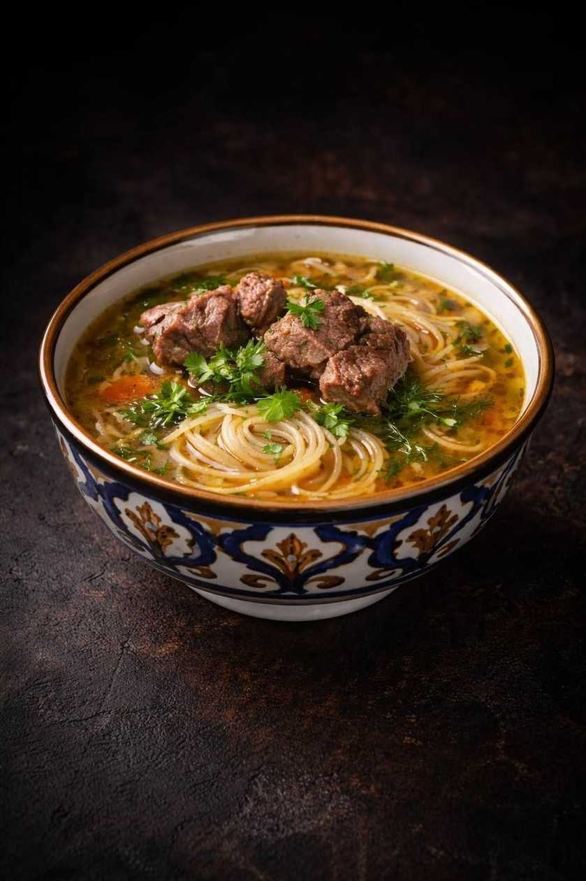 HOVĚZÍ VÝVAR S DOMÁCÍMI NUDLEMI