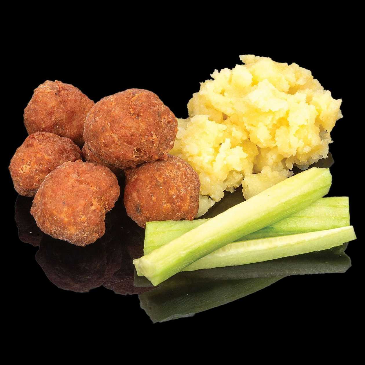 Детско меню мини кюфтенца + сос (1бр) със сламка