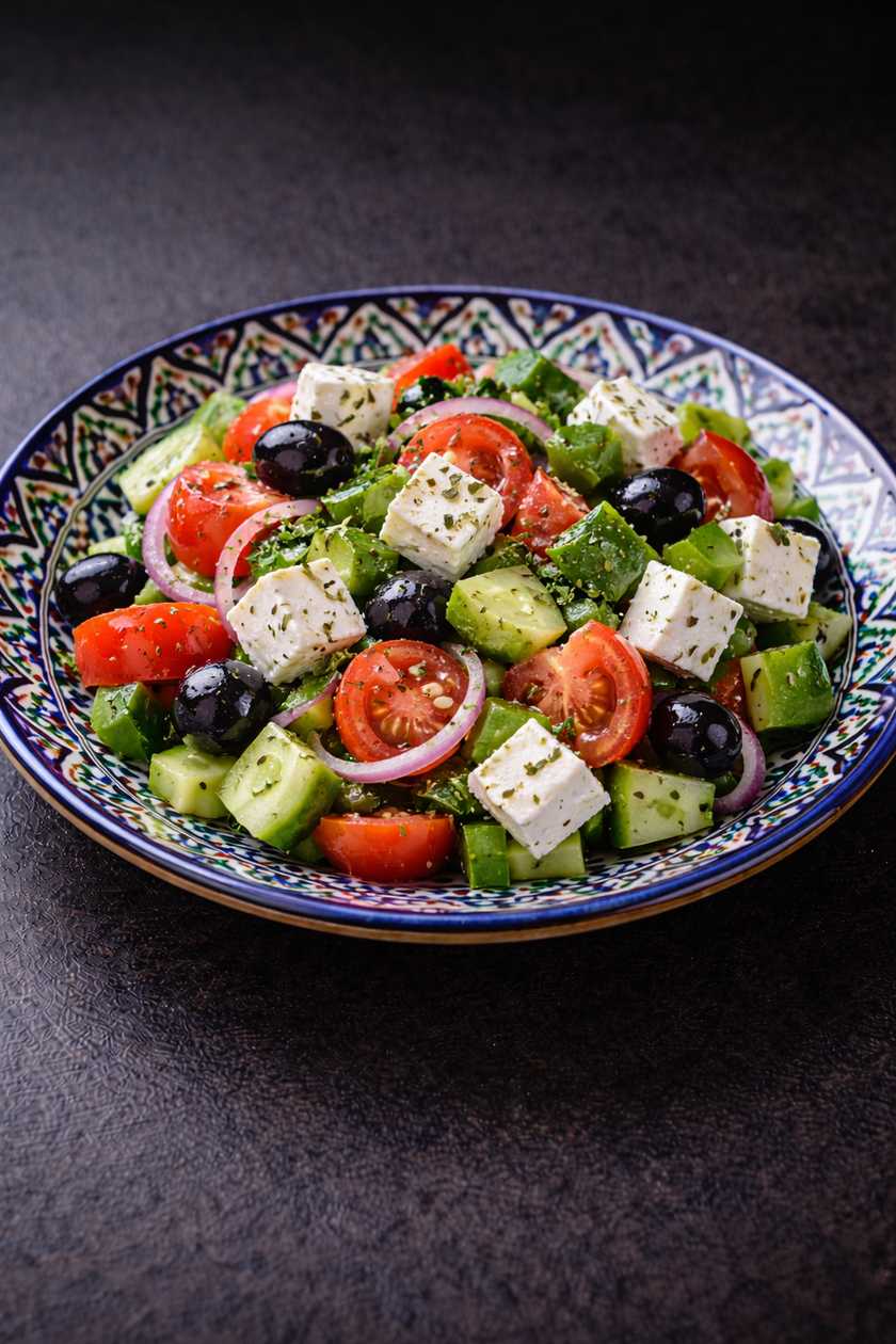 ŘECKÝ SALÁT S BALKÁNSKÝM SÝREM