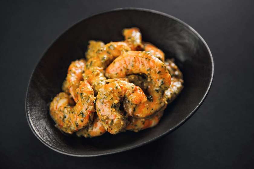 КРЕВЕТКА В СОУСІ БАЗИЛІК