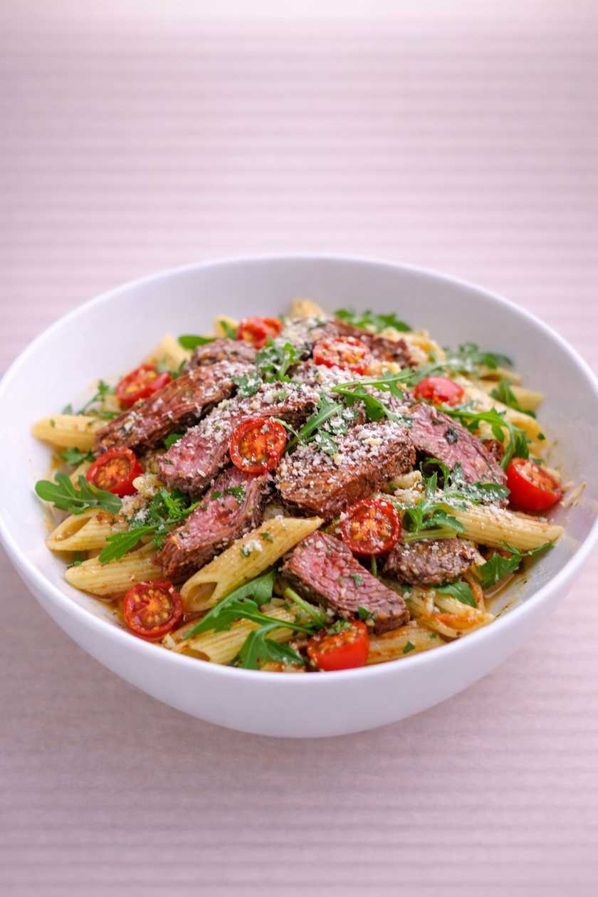 50. Pasta Penne Tagliata di Manzo