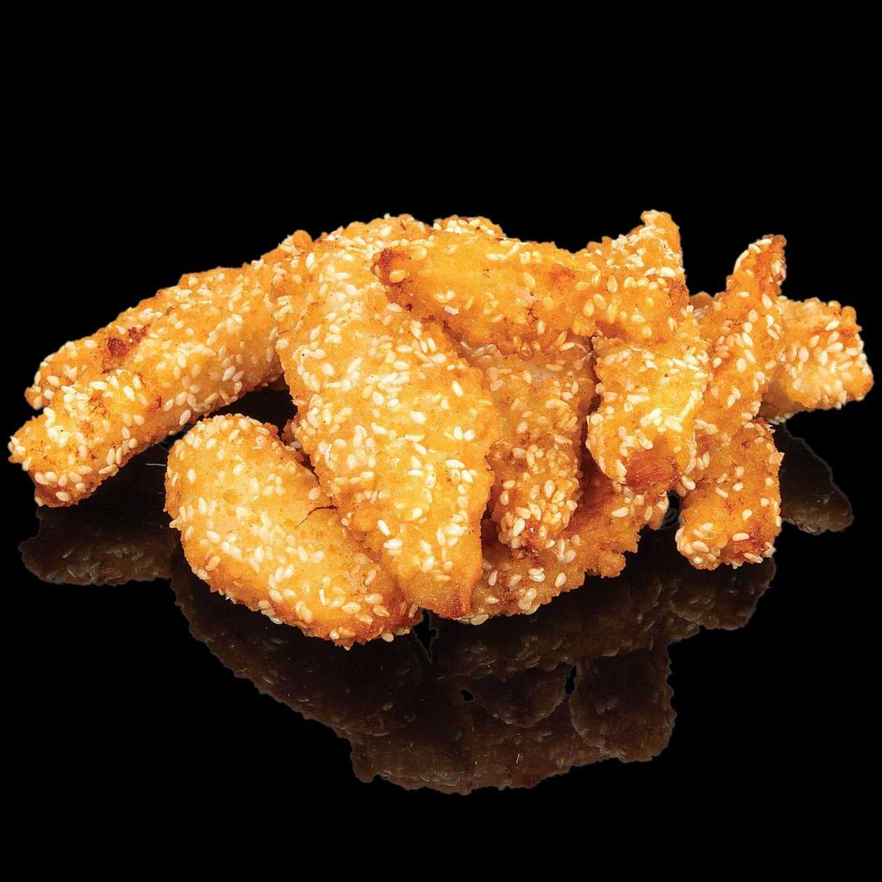 Пилешки хапки със сусам и сос по избор