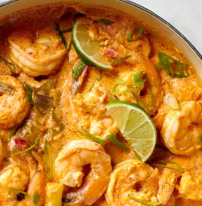 Prawn Curry Flavored with Cilantro