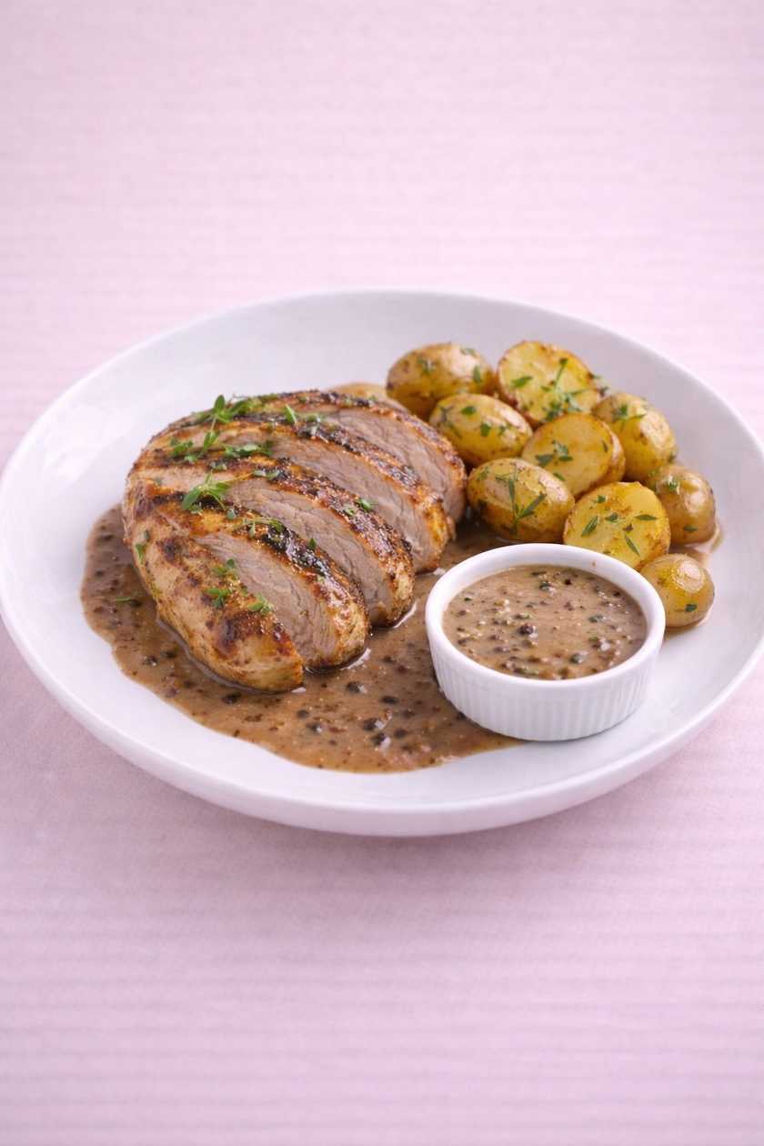 82. 150 g Vitello al Pepe Verde