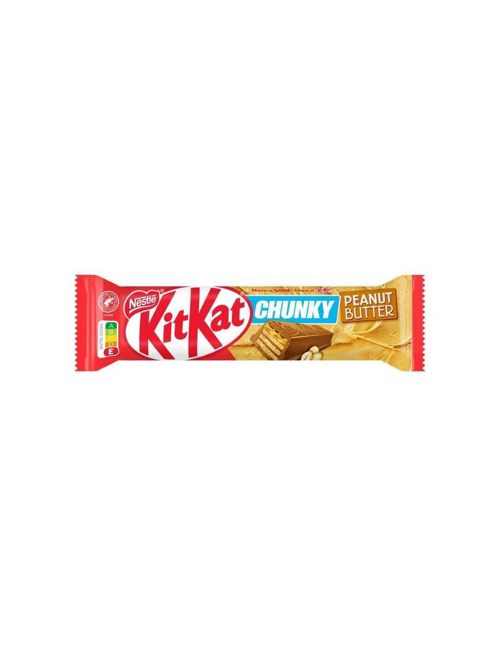 Vaflinis batonėlis KIT KAT CHUNKY su žemės riešutų kremu, 42 g